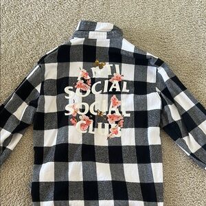 Anti Social Social Club Black and White Checkered Shirt